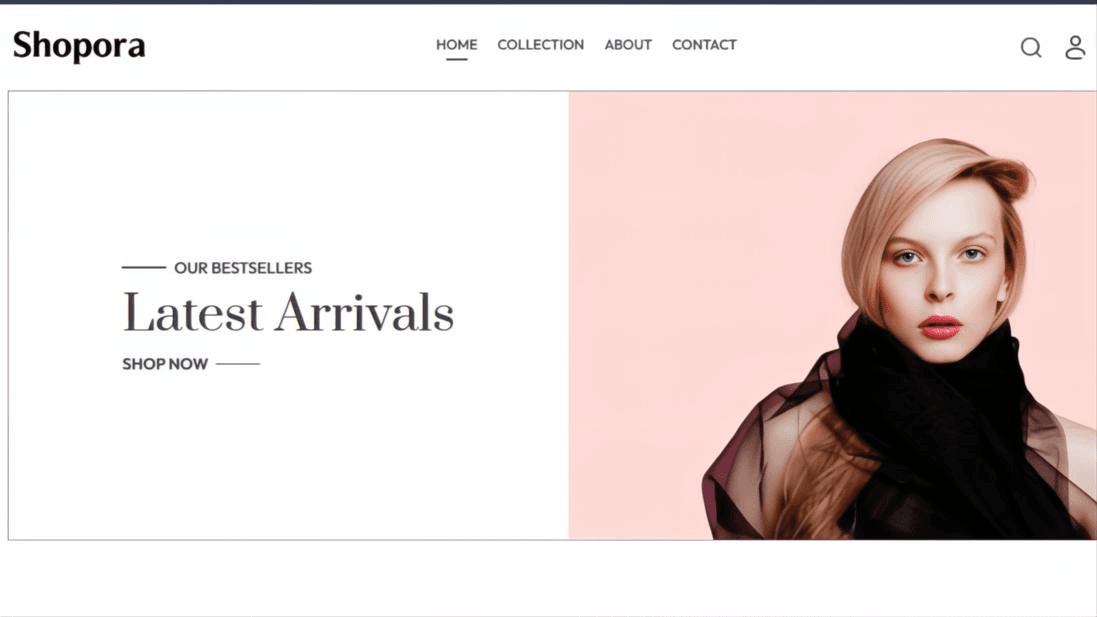 Shopora E-Commerce Website screenshot